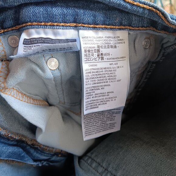 36x30 Levis 505 Jeans Regular Fit Distressed trash Denim Straight Leg Red Tab - Picture 7 of 7